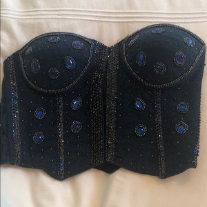 Strapless Beaded Corset Top